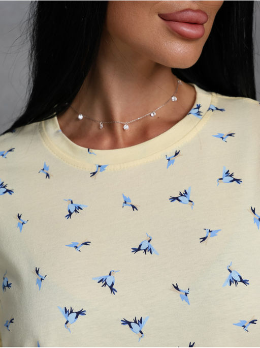 Пижама Колибри Желтый с шортами - Юнисоф фото 2