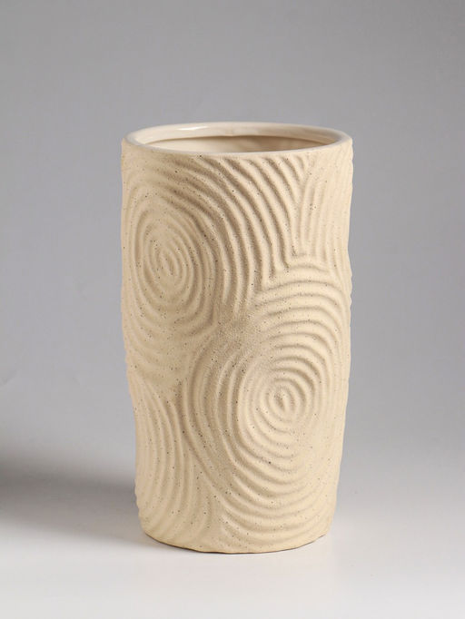 Ваза настольная керамика "Гуидо" 23х13 см, белый