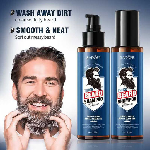 SADOER Шампунь для ухода за бородой Thick Beard Shampoo, 120мл.  фото 3