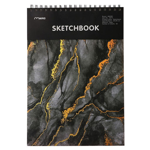 Скетчбук Calligrata «Геометрия» 30 листов, плотность 130 г/м², 25×35 см, жёсткая подложка, МИКС