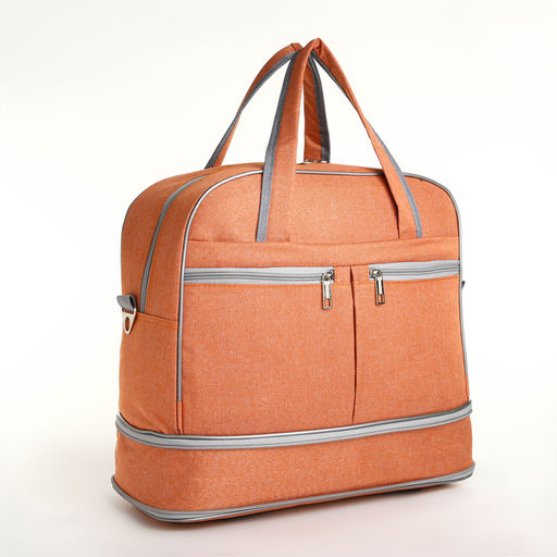 Сумка дор L-б/н , 42*20*30/38, отд на молн, с увел, 3 н/кармана, дл ремень, оранжевый - Simaland фото 4