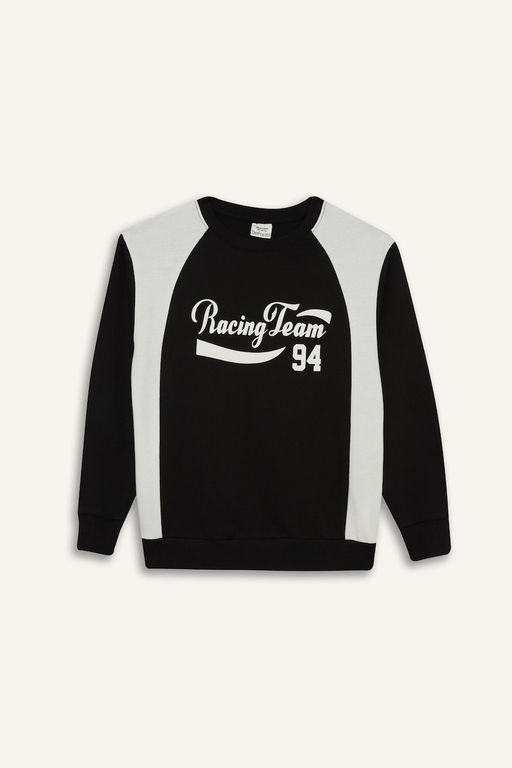 Bisiklet Yaka Bask_l_ Sweatshirt Erkek _ocuk - Defacto фото 4
