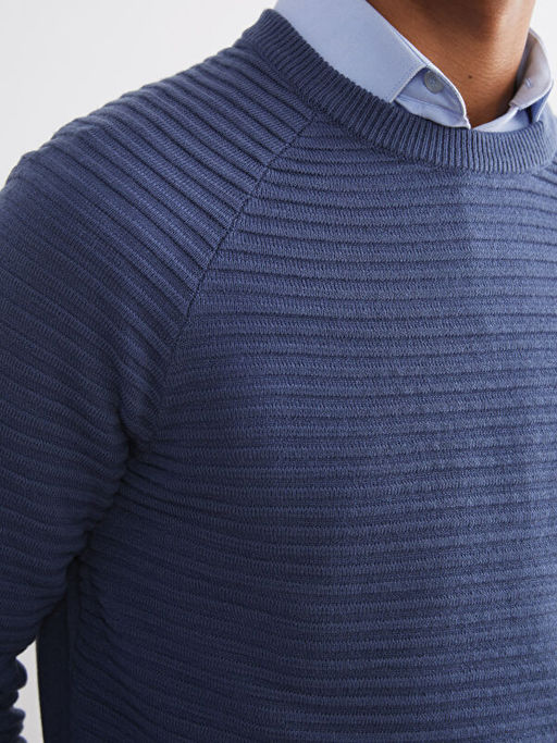 Bisiklet Yaka Erkek Triko Kazak