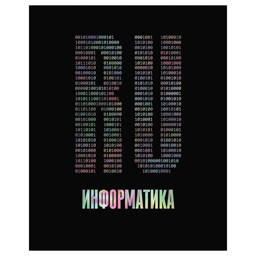 Тетрадь 48л. ТОЧКА РУ "Информатика" (ТП5ск48_лм_тф 56400, BG) матовая ламинация, тиснение фольгой, блок 70г/м2
