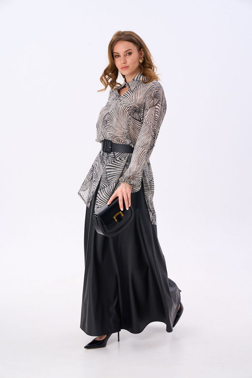 Костюм NIKVA н815-5 чёрный и чёрно-белые ракушки  фото 3