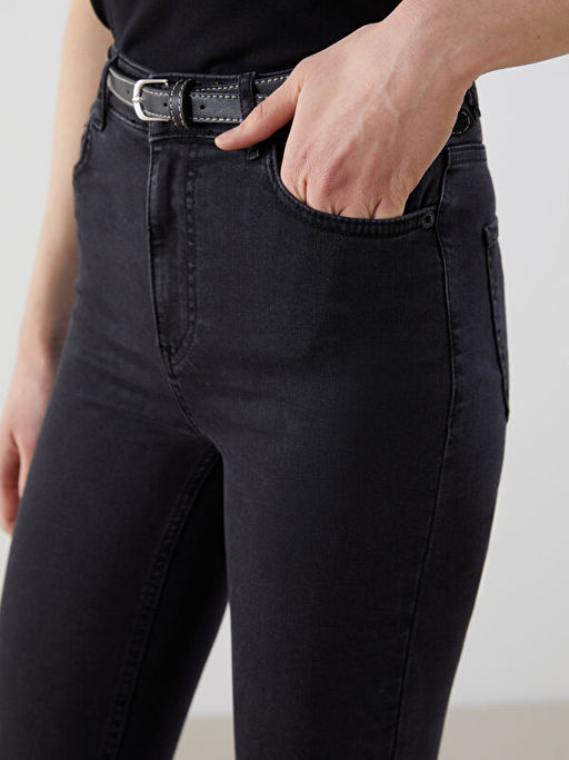 Beli Kemerli J?piter S?per Skinny Fit Kad?n Jean Pantolon