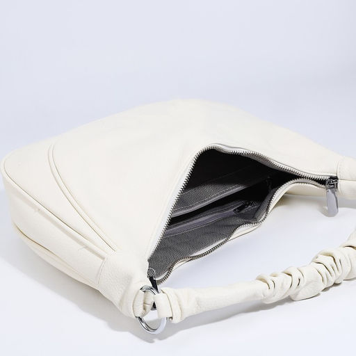 Сумка-мешок на молнии, наружный карман, длинный ремень, цвет белый - Simaland фото 7