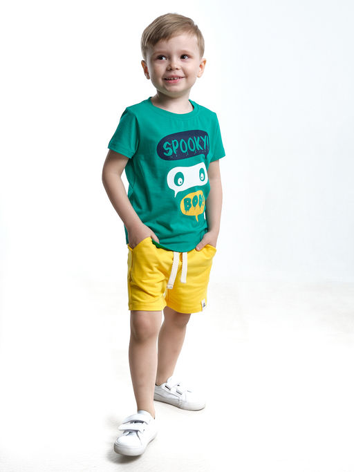 Футболка стильная для детей UD 7895 изумрудный - Mini maxi фото 4