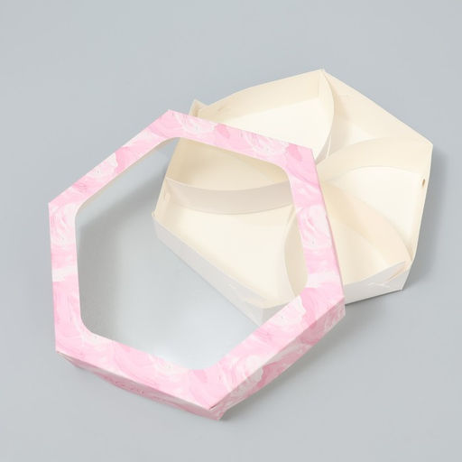 Цена за 5 шт. Коробка кондитерская складная, упаковка «Зефир», 23×20×4 см