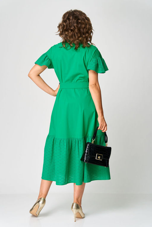 Платье EVA GRANT 7325Л изумруд