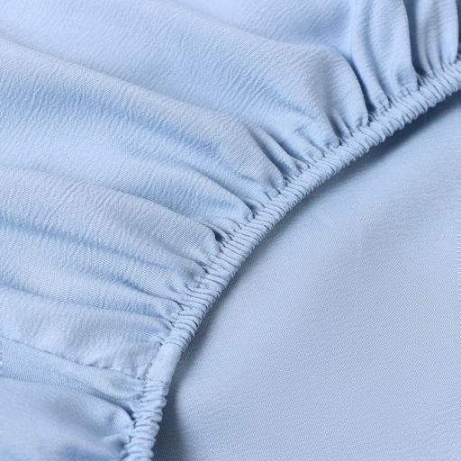 Простыня на резинке LoveLife 160*200*25 см, цв.голубой, жатка, 100% п/э, 100гр/м2  фото 2