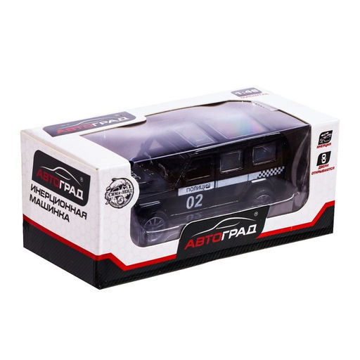 Машина металлическая Полиция, 1:48, инерция, открываются двери, цвет чёрный - Автоград фото 5