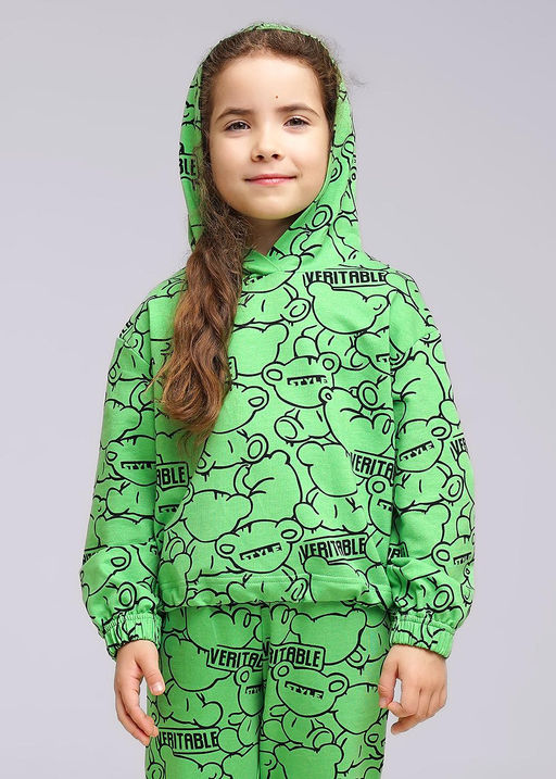 Джемпер дев. (ЧЗ) св.зелен/черный 846453/71ун - Clever wear фото 2