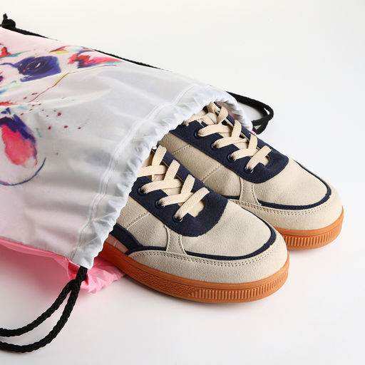 Мешок для обуви Бульдог, 32*0,5*40 см, отд на шнурке, белый - Simaland фото 4