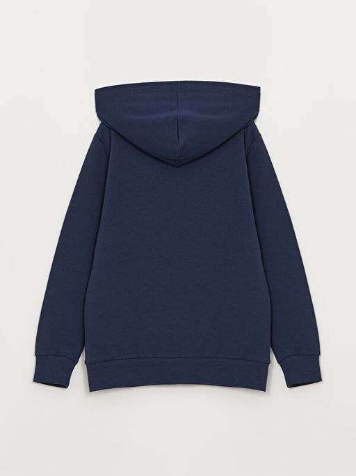 Bask?l? Uzun Kollu Erkek ?ocuk Hoodie - Waikiki фото 2