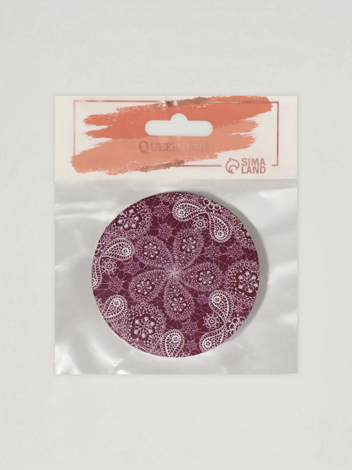 Цена за 3 шт. Зеркало складное «Кружево», d=7.5 см, рисунок МИКС