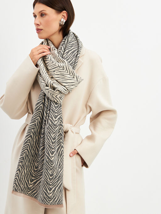 В составе шерсть и кашемир! теплый двусторонний палантин - Tantino фото 10