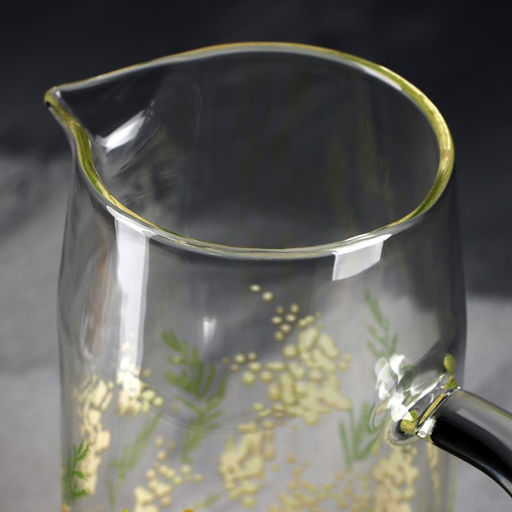 Кувшин стеклянный с бамбуковой крышкой Дорого внимание «Нежная мимоза», 1000 мл