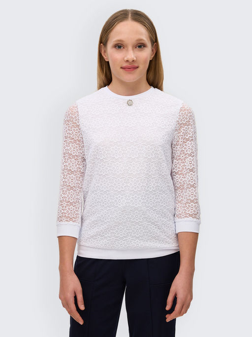 Блузка белый 181230306а - Nota bene фото 2