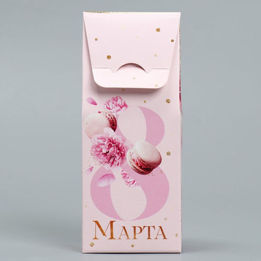 Цена за 5 шт. Коробка складная 8 марта, 5.7?14.5?3.5 см