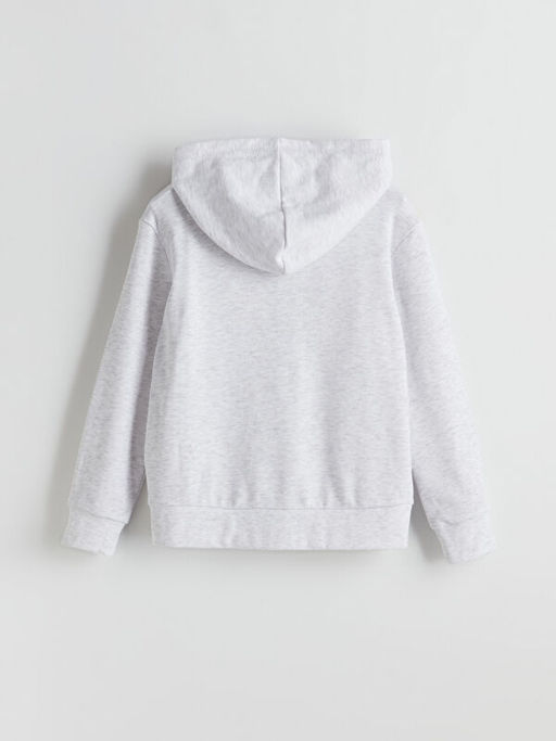 K?z ?ocuk Kap??onlu Fermuarl? Sweatshirt
