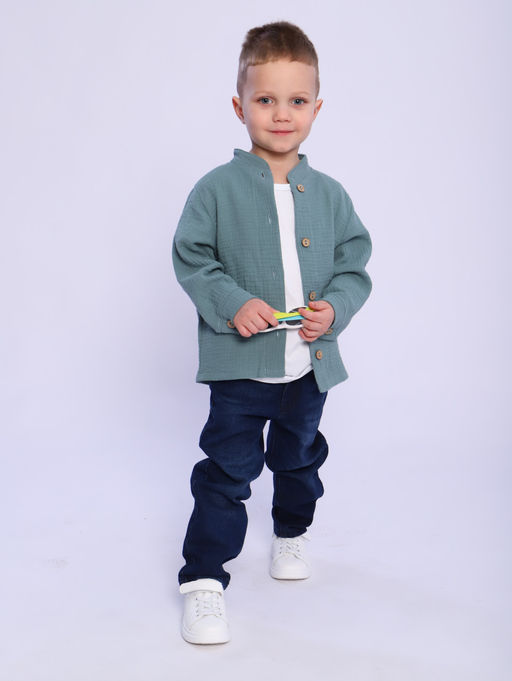 РБ016 Рубашка Муслин (фисташковый) - Милаша фото 10