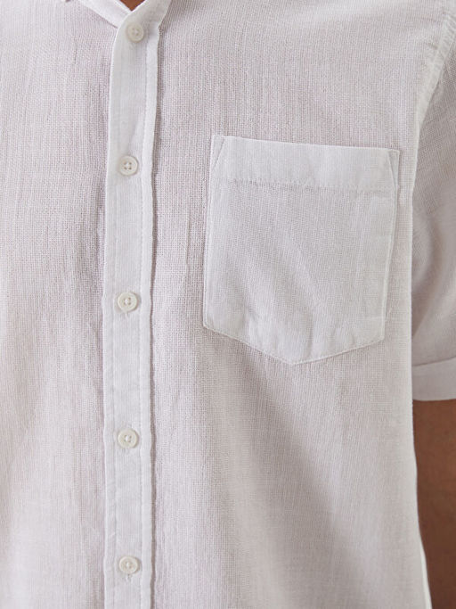 Regular Fit K?sa Kollu Poplin Erkek G?mlek