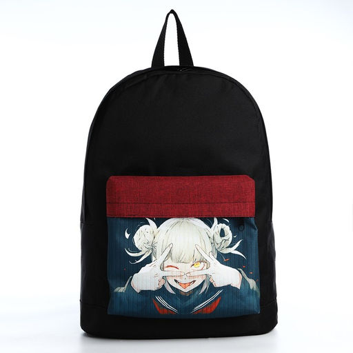 Рюкзак молод Аниме, 33*13*37, отд на молнии, н/карман, черный, красный - Nazamok фото 3