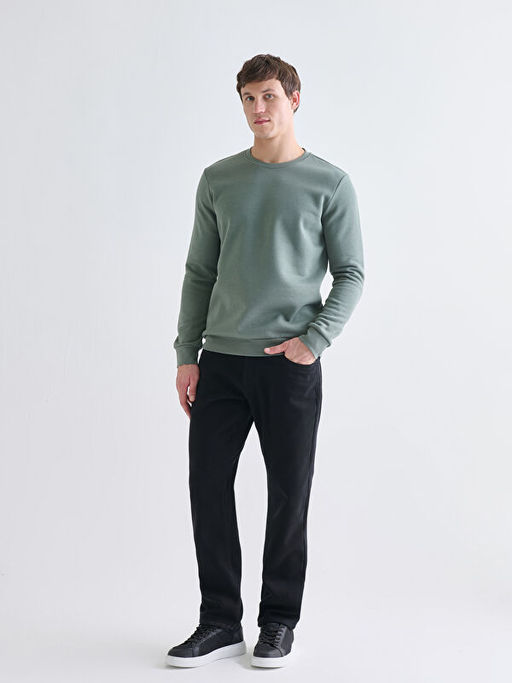 Bisiklet Yaka Erkek Sweatshirt