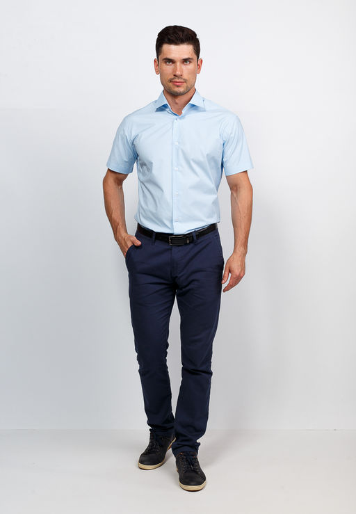 Сорочка мужская короткий рукав GREG 210/108/Z STRETCH  фото 5