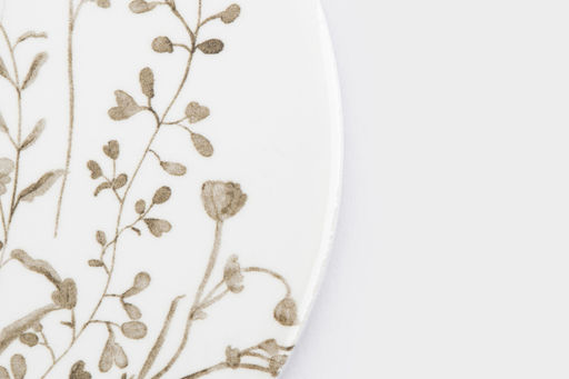 Подставка под кружку, 11 см, круглая, керамика/пробка, белая, Осенние цветы, Florance - Anna lafarg фото 6