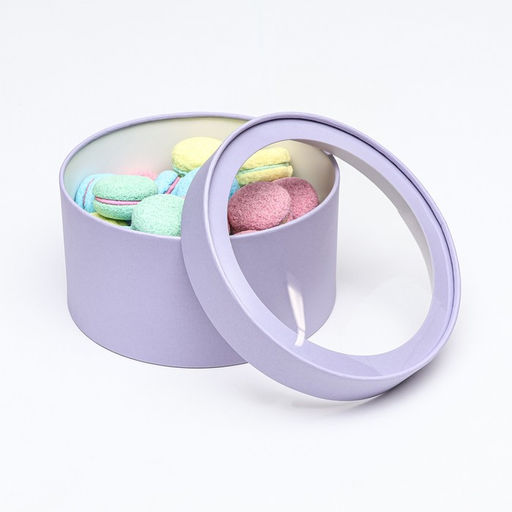 Подарочная коробка Frilly бледно-фиолетовая, завальцованная с окном, 21 х 11 см - Simaland фото 3
