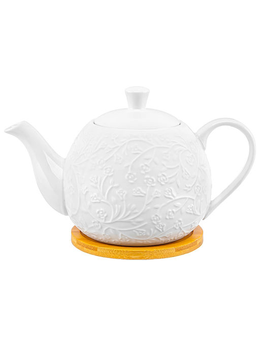 Чайник 900 мл 22,5*13*14 см Веточки-цветочки на деревянной подставке - Elan gallery фото 21