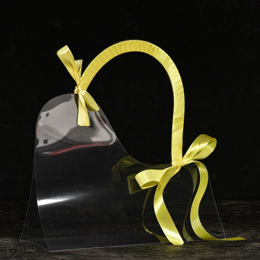 Переноска для цветов с лентой, 30х25х12 см, желтая - Simaland фото 3