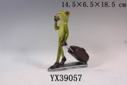 Фигурка Лягушка с чемоданом 18 см / YX39057 /уп 16/А - Галеонтрейд фото 2