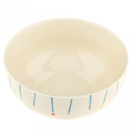 "Карусель" Салатник фарфоровый 1,15л, д17,5см, h9см, с деколью, кремовый (Китай)