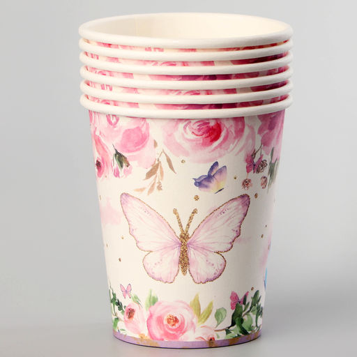 Стаканы бумажные Бабочки, 6 шт. - Страна карнавалия фото 2