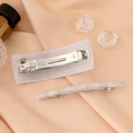 Цена за 2 шт. Заколки - автомат для волос «Мраморный узор», набор 2 шт., 9 см и 9.5 см