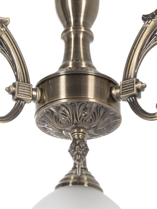 Люстра ЭкономСвет 72702/3A, 3×40 Вт, E27, 56×56×32-70 см, бронзовая