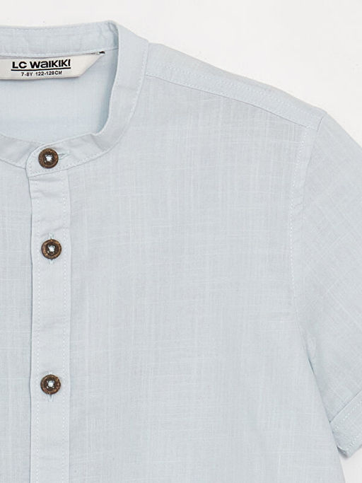 Hakim Yaka Basic K?sa Kollu Erkek ?ocuk G?mlek