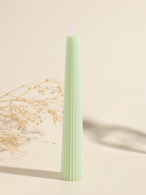 Набор свечей, 3.5х23 см, 2 шт "Башня" светло-зелёный 4х9,5х25 см