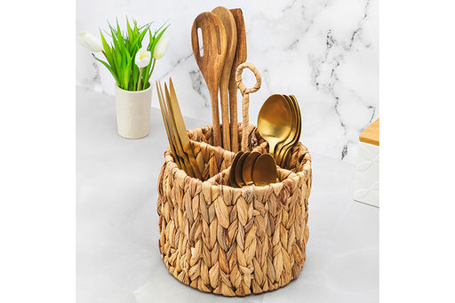 Органайзер для столовых приборов 18*18*27,5 см с 4-мя отделениями, с держателем, круг - Elan gallery фото 8