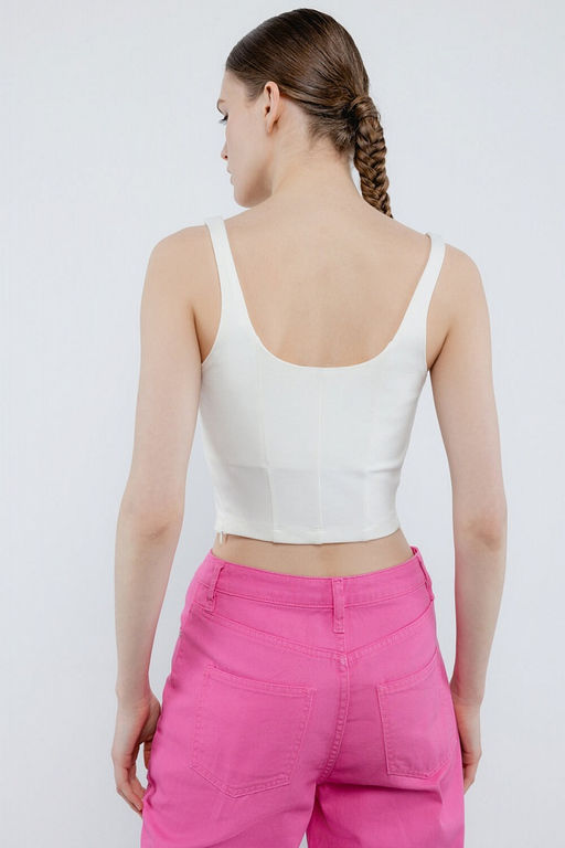 Приталенная блузка-топ корсетного кроя - Incity фото 4