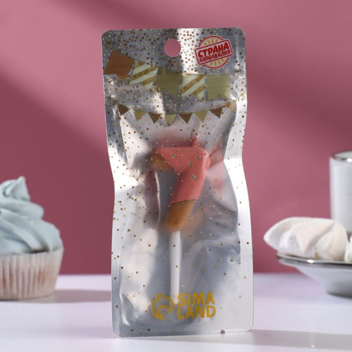 Свеча в торт Клубничная глазурь, цифра 7, розовая, 3,8 см - Страна карнавалия фото 2