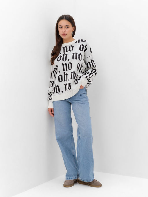 Джемпер женский MIST Knitwear, размер 44-46, белый