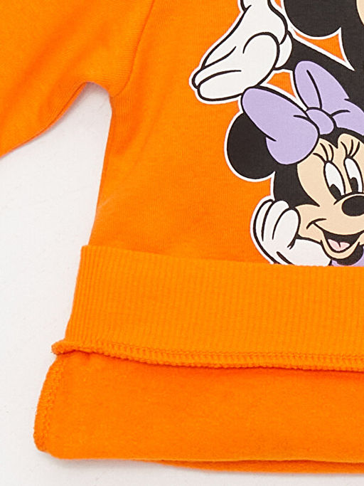 Bisiklet Yaka Minnie Mouse Bask?l? K?z Bebek Sweatshirt - Waikiki фото 3