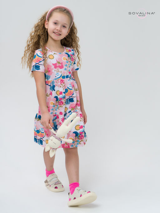 Платье Тия птички на розовом - Sovalina фото 3