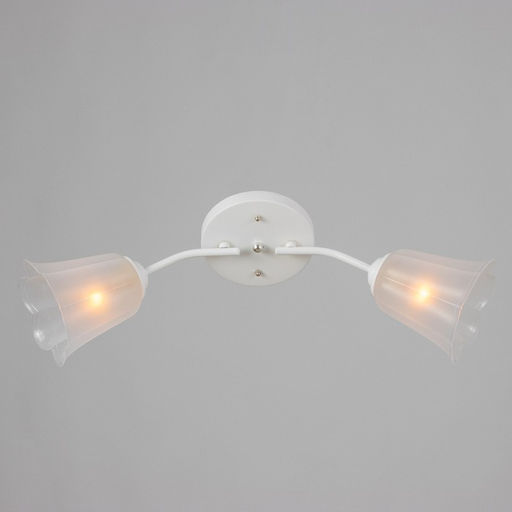 Люстра на потолок BayerLux «Онлайн», 2×15 Вт, Е27, белый/прозрачный