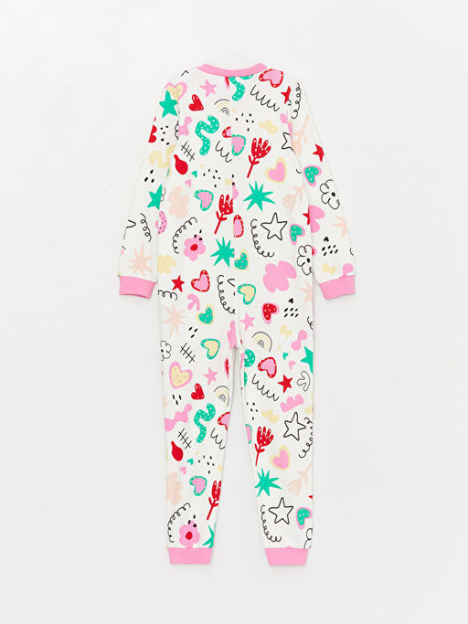 Bisiklet Yaka Bask?l? Uzun Kollu K?z ?ocuk Uyku Tulumu - Waikiki фото 2