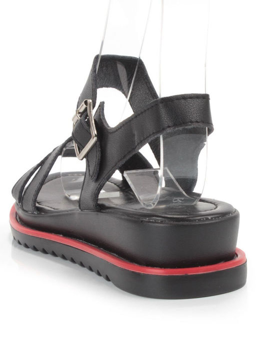 08-PEXL76-2 BLACK Босоножки женские (натуральная кожа) - Фабричный китай фото 5